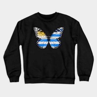Uraguyan Flag  Butterfly - Gift for Uraguyan From Uruguay Crewneck Sweatshirt